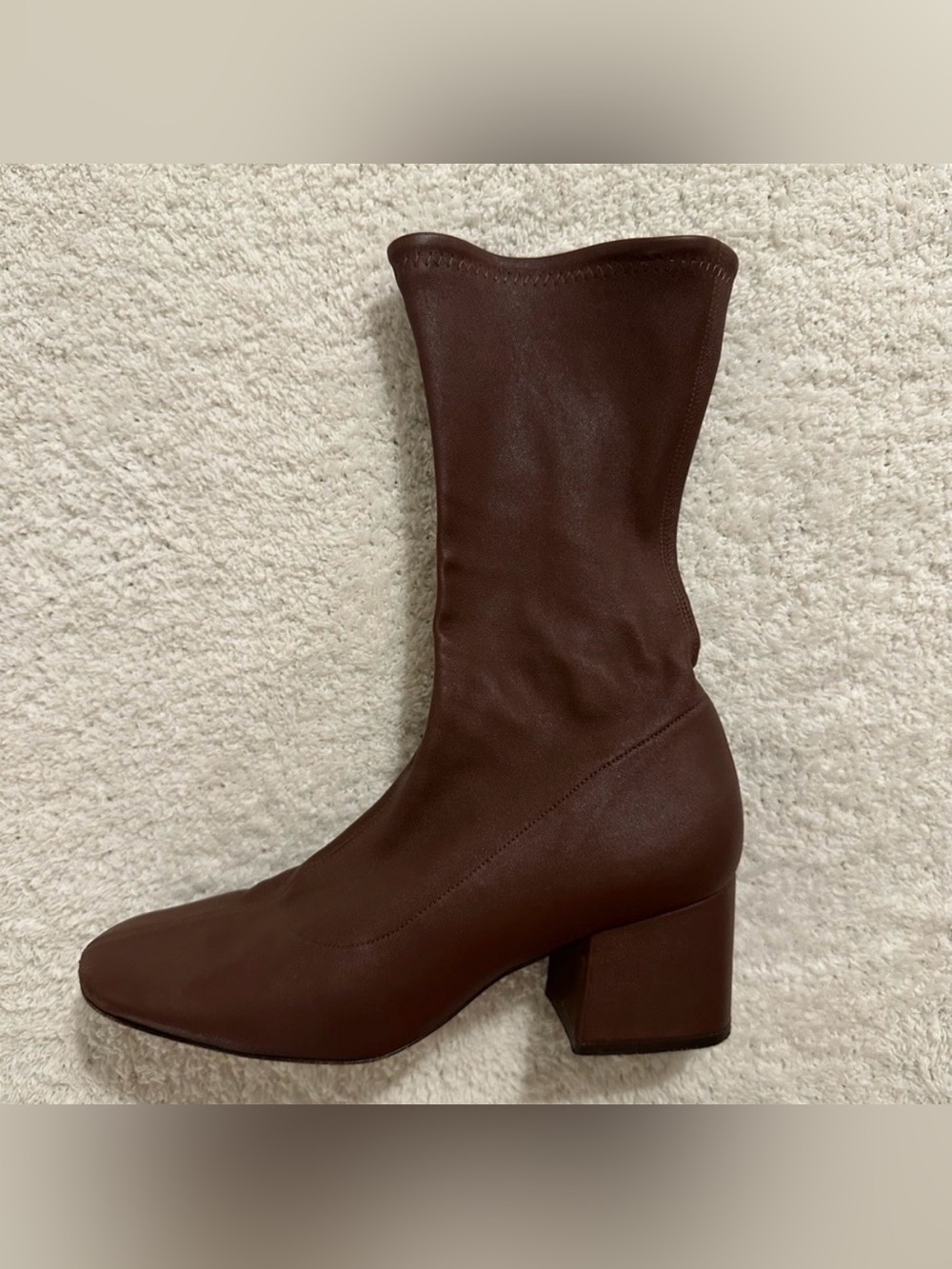 By Far Carlos 22 short leather boots brown